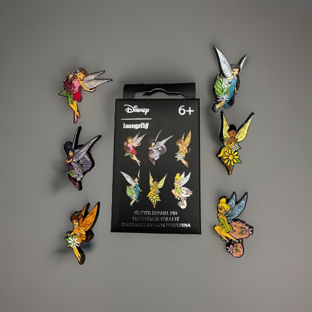 Loungefly Disney Tinker Bell Fairies Blind Pin Lot FULL SET OF 6 New Open Box